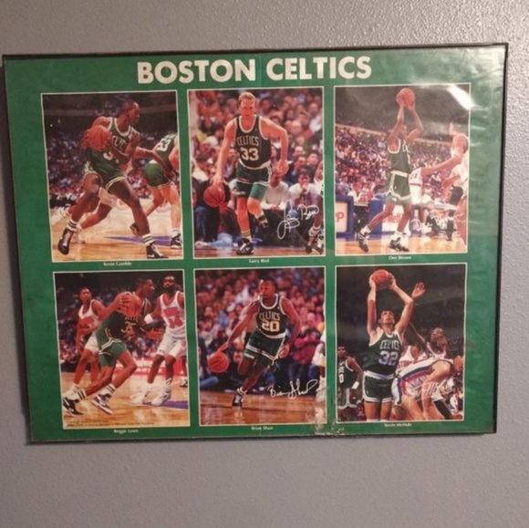 Celtics team poster framed